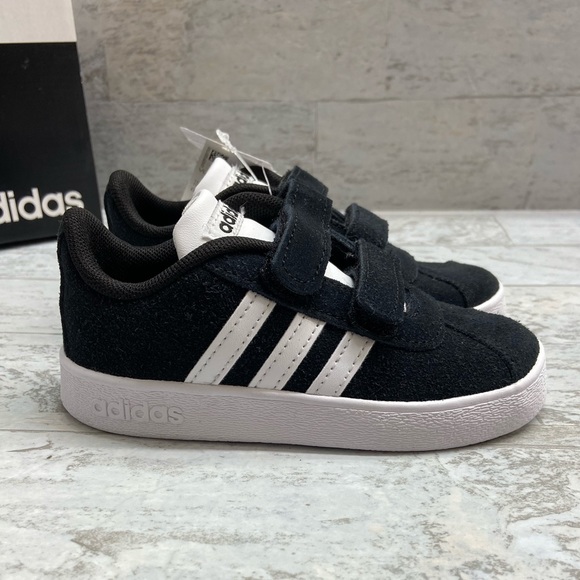 adidas Other - Adidas toddlers VL Court 2.0  black & white shoes